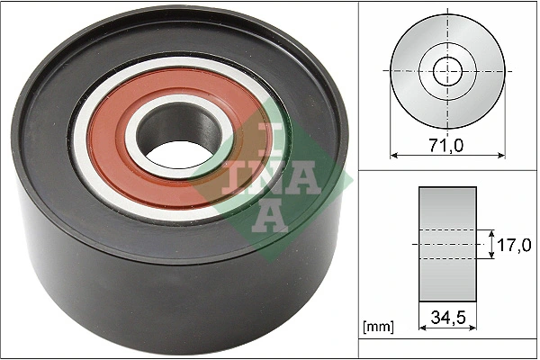 Deflection/Guide Pulley, V-ribbed belt